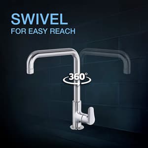 Kohler July Deck Mount Cold Only Kitchen Faucet In Polished Chrome Finish, K-20585IN-4-CP