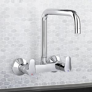 Kohler July Wall Mount Kitchen Mixer In Polished Chrome Finish, K-20591IN-4-CP
