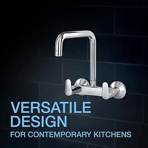 Kohler July Wall Mount Kitchen Mixer In Polished Chrome Finish, K-20591IN-4-CP