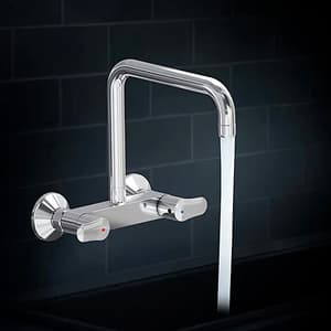 Kohler July Wall Mount Kitchen Mixer In Polished Chrome Finish, K-20591IN-4-CP