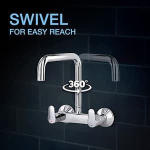 Kohler July Wall Mount Kitchen Mixer In Polished Chrome Finish, K-20591IN-4-CP