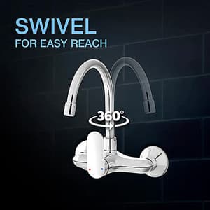 Kohler Kumin Single Handle Wall Mount Kitchen Faucet In Polished Chrome Finish, K-99483IN-A4-CP 