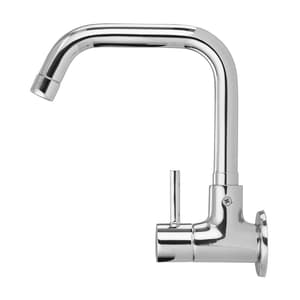 Kohler Cuff Single Handle Wall Mount Cold Only Kitchen Faucet In Polished Chrome Finish, K-37314IN-4-CP