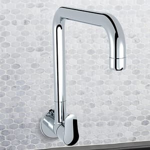 Kohler July Wall Mount Cold Only Kitchen Faucet In Polished Chrome Finish, K-20588IN-4-CP