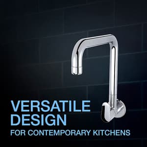 Kohler July Wall Mount Cold Only Kitchen Faucet In Polished Chrome Finish, K-20588IN-4-CP