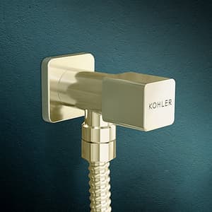 Kohler Complementary Square Angle Valve In French Gold Finish, K-80158IN-9-AF