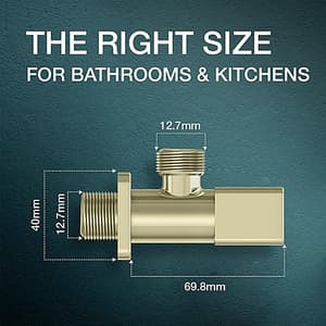 Kohler Complementary Square Angle Valve In French Gold Finish, K-80158IN-9-AF