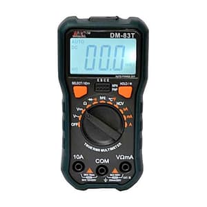 HTC 3-1/2 Digit / 1999 Count True RMS Digital Multimeter With Backlight & Torch Function, DM-83T