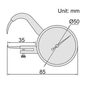 Insize 0 - 10 mm Thickness Gauge with Pointed Tips, 2866-10