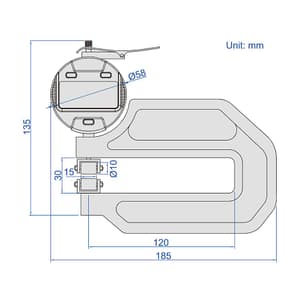 Insize 0 - 3.5 mm / 0 - 0.14 inch Digital Roller Thickness Gauge, 2877-4