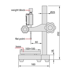 Insize 0 - 12.7 mm / 0 - 5 inch Digital Rubber Thickness Gauge, 2878-6B