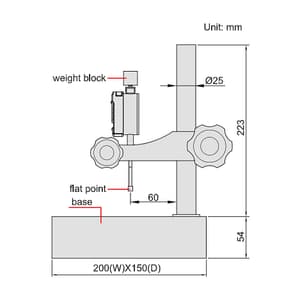 Insize 0 - 12.7 mm / 0 - 5 inch Digital Rubber Thickness Gauge, 2878-71B