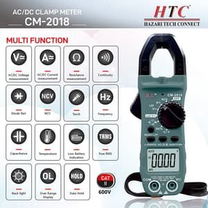 HTC 800A AC / DC 5999 Count Clamp Meter with Backlight, CM-2018