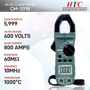HTC 800A AC / DC 5999 Count Clamp Meter with Backlight, CM-2018