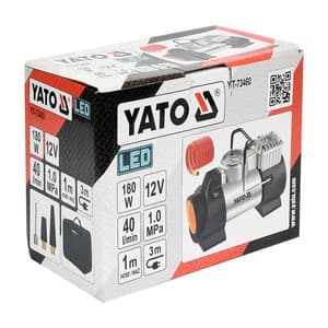 Yato 180W / 12V Car Compressor With LED Lamp, YT-73460