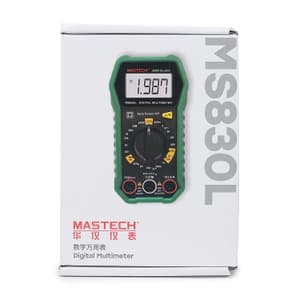 Mastech 2000 Count Digital Multimeter with Data Hold & Backlight, MS830L