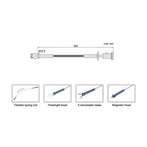 Insize 1 Mtr Flexible Pickup & Flashlight, 7164-1