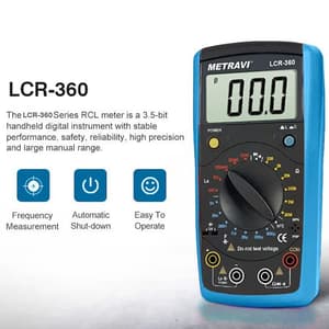 Metravi 3-1/2 Digits / 0.1 - 20M Ohms Hand Held Digital LCR Meter, LCR-360