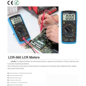 Metravi 3-1/2 Digits / 0.1 - 20M Ohms Hand Held Digital LCR Meter, LCR-360