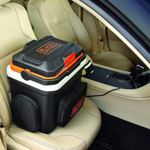 Black+Decker 24 Ltr Thermoelectric Portable Automotive Car Beverage Cooler & Warmer (PRE-COOL Required), BDC24L-B1