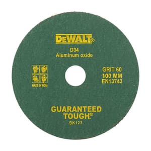 Dewalt 100 mm / 60 Grit Aluminium Oxide Fiber Sanding Disc (Pack of 10 Pcs), D34-IN