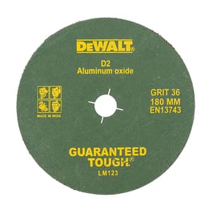 Dewalt 180 mm / 80 Grit Aluminium Oxide Fiber Sanding Disc (Pack of 10 Pcs), D5-IN