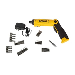 Dewalt 8V / 6.35mm Li-ion Cordless Screwdriver with Integrated Battery (Pack of 45 pcs) Accessories Included, DCF008-IN