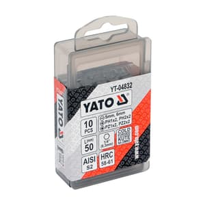 Yato 50 mm S2 Screwdriver Bit Set (Pack of 10 Pcs), YT-04832