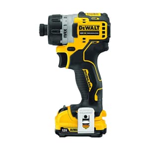 Dewalt 12V / 6.35mm Li-Ion Sub-Compact Series Cordless Screwdriver with Brushless Motor & 12 Torque settings 2x 2Ah Batteries Included, DCF601D2-QW