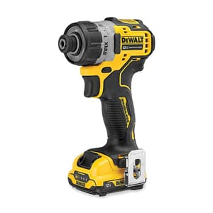 Dewalt 12V / 6.35mm Li-Ion Sub-Compact Series Cordless Screwdriver with Brushless Motor & 12 Torque settings 2x 2Ah Batteries Included, DCF601D2-QW