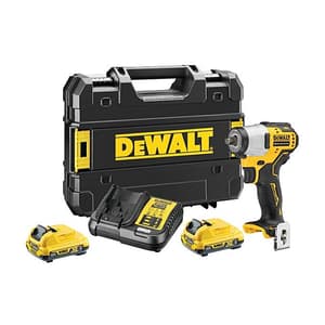 Dewalt 12V Li-ion Sub-Compact Series Cordless 3/8 Impact Fixed Square Wrench with Brushless Motor & 2x2Ah Batteriesv, DCF902D2-KR