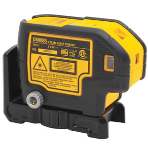 Dewalt Multi-Beam 5 Points Laser Pointer with Backline (Yellow & Black),  DW085K
