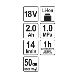 Yato 18V / 2.0 Ah Inflation Gun, YT-82894