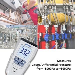 Metravi -5000Pa - +5000Pa Differential Pressure Range Manometer, ET-99P