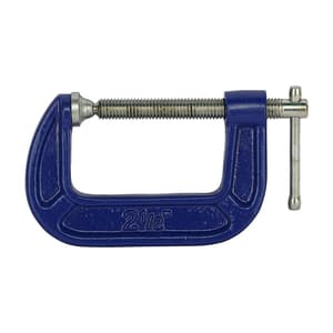 Irwin 64 mm / 2-1/2 Inch General Purpose Steel C-Clamp (Blue & Silver), 1901232