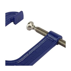 Irwin 2" x 3-1/2" Deep Throat C-Clamp 100 Series (Blue & Silver), 225123