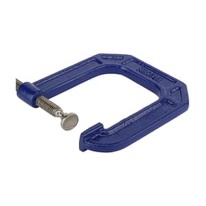 Irwin 2" x 3-1/2" Deep Throat C-Clamp 100 Series (Blue & Silver), 225123