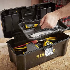 Stanley 19 Inch Essential Tool Box with Metal Latch, STST75521-8