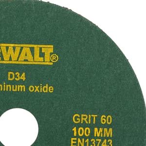 Dewalt 100 mm / 60 Grit Aluminium Oxide Fiber Sanding Disc (Pack of 10 Pcs), D34-IN