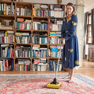 Karcher 3.7V KB5 Cordless Electric Broom With Contactless Waste Container Removal For Easy & Reliable Floor & Carpet Cleaning, 1.258-000.0
