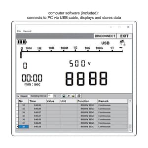 Insize -10 ~ 40°C Operation Temperature Insulation Resistance Tester, 9454-SR35