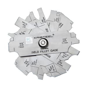 Kristeel 1/8 - 1 inch / 7 Leaves Welding Gauge (Leaf Type Fillet), LTWFG