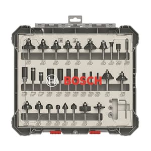 Bosch 6.00 mm Shank Mixed Router Bit Set (Pack of 30 Pcs), 2 607 017 474