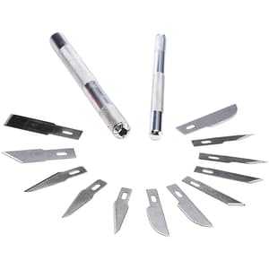 Stanley 14 Pcs Hobby Knife Set With 2 Blade Holders & 12 Blades, STHT0-73872