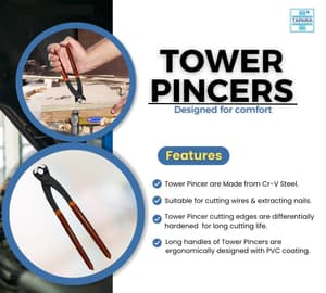 Taparia 9 inch / 225 mm Tower Pincers, TP-9