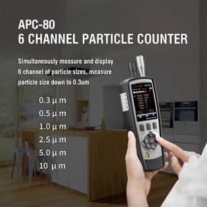 Metravi Pro Air Particle Counter (Measure Up To 6 Channels of Particle Sizes), APC-80