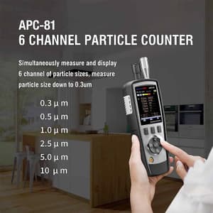 Metravi Pro Air Particle Counter (Measure Up To 6 Channels of Particle Sizes), APC-81