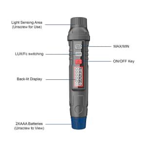 Metravi 0 - 10000 FC Digital Pocket Lux Meter, PLX-1400
