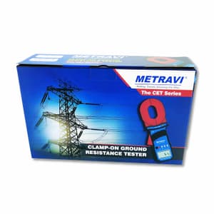 Metravi 4 Digits / 0.01 Ohm - 1500 Ohm Resistance Range Clamp-On Ground Resistance Tester with Bluetooth, CET-01B