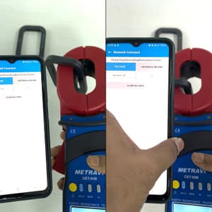 Metravi 4 Digits / 0.01 Ohm - 200 Ohm Resistance Range Clamp-On Earth & Ground Resistance Tester with Bluetooth, CET-05B